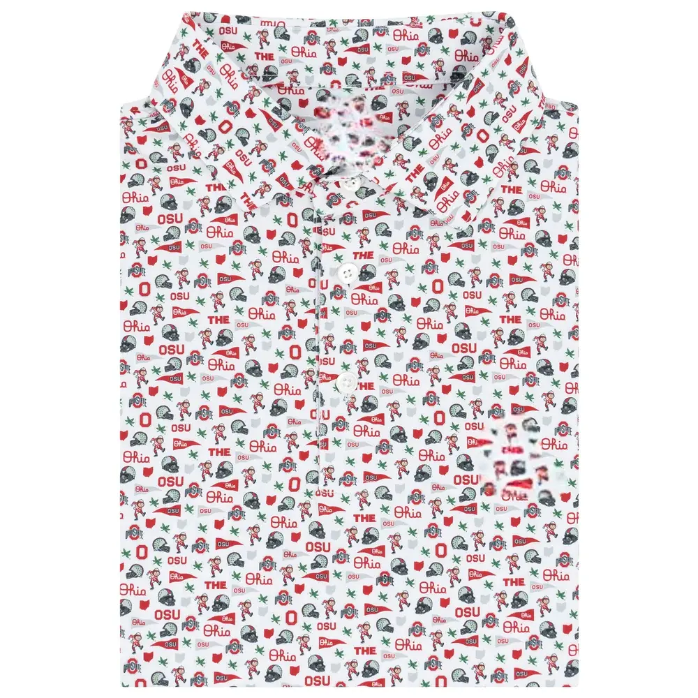 The Ohio State Gameday Men's Short Sleeve Collegiate Polo, Polo 3D Unisex, Gif For Him