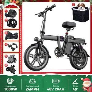 [TOOFLY]Electrice bike,1000W powerful motor,arange of up to 60 miles,16‘’ detachable 48V 20Ah battery, dual disc brakes and shock absorbers, suitable for both men and women to ride, is an off-road electric bicycle.cheap electric bikes for adults 50 mph