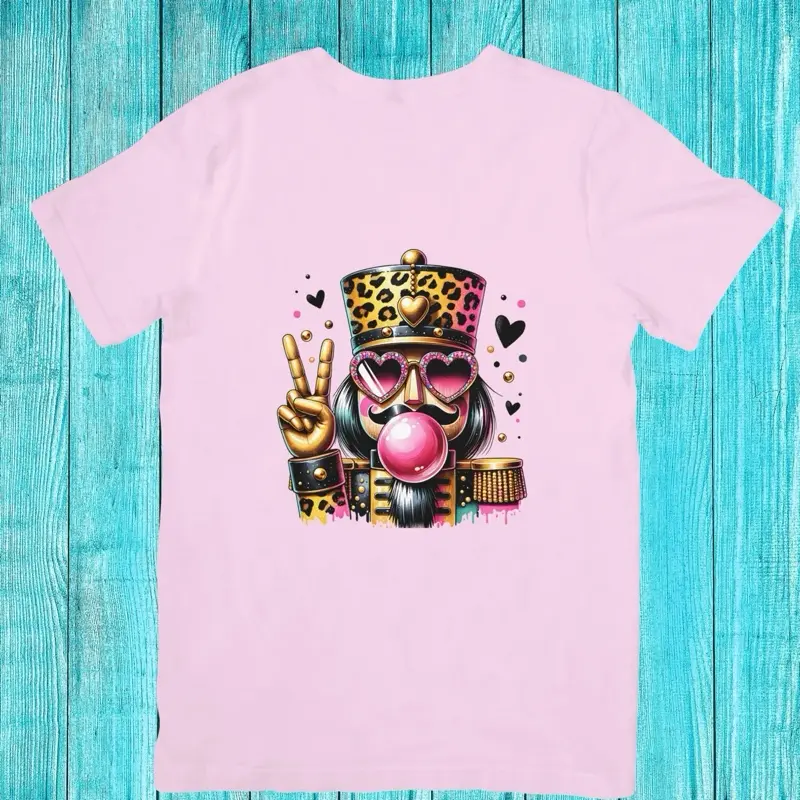 Nutcracker Tee Pink Aesthetic Christmas Shirt with Festive Design and Comfortable Fit for Holiday Wear