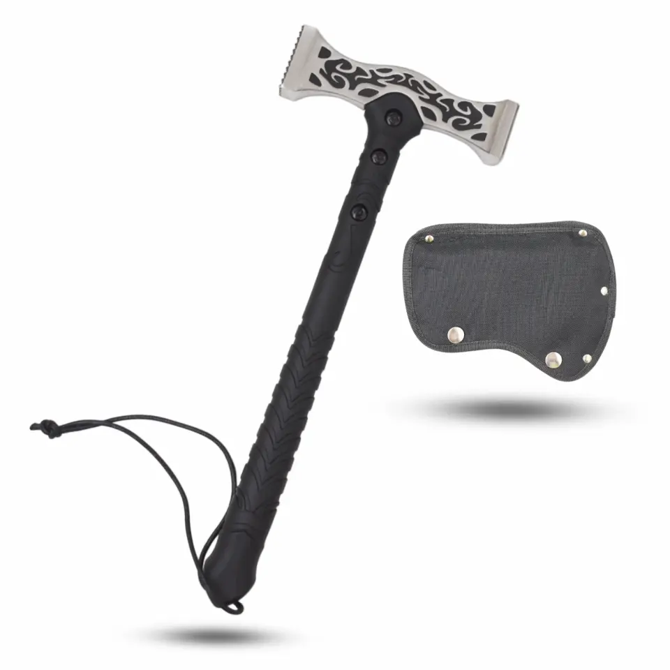 Snake Eye Tactical 15.5″ Double Sided Hammer-Stainless Steel with ABS Handle, Suitable for Home and Outdoor Camping, Decorative Tool