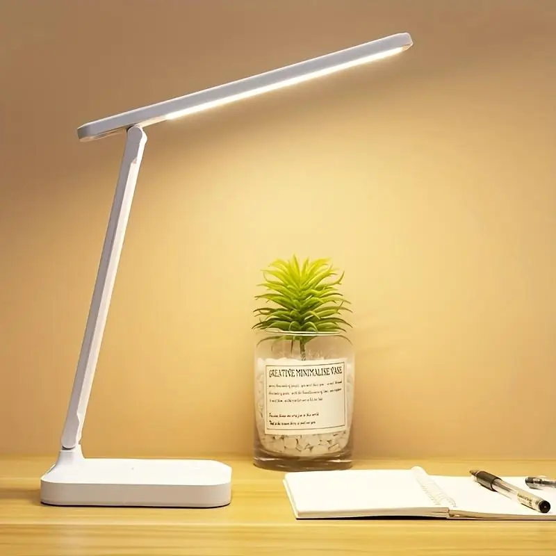 LED Touch Desk Lamp, USB Rechargeable Eye Protection Reading Light, Adjustable LED Lamp, Touch Control Indoor Light For Dormitory Bedroom