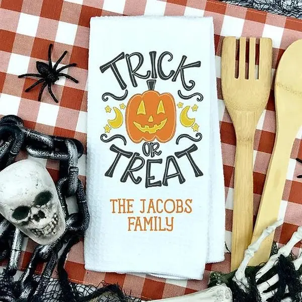 Personalized Trick or Treat Towel