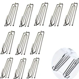10pcs Premium Curtain Drapery Pleat Hooks -Grip Pinch Pleat Clips with Easy Installation and Space-Saving Design for Effortless Curtain Hanging and Adjustment