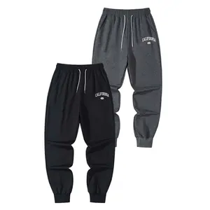 Men's Letter Printed Drawstring Waist Sports Pants with Pockets Casual Regular Fit Jogging Sweatpants for Spring Autumn Daily Wear Athleisure Style