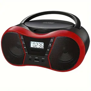 M-AMAZUP Portable CD Player Boombox with Dual Stereo Speakers, USB, FM, A-B Repeat & Aux Input - Compact Design for Home, Office, Camping, Music Lovers, Office Audio Equipment, Modern Audio Equipment, Durable Audio Device