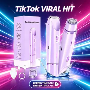 2026 New Women's 2-In-1 Electric Razor, Pain-Free Hair Removal, Rechargeable Body Trimmer, Underarm and Facial Hair Remover
