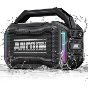 Speakers  : 80W() Loud Speaker with Bass, 20H Playtime, IPX6 , Large Jobsite Speakers for Work, Outdoor, Workshop, Garage, Portable Speaker with TWS (Black)