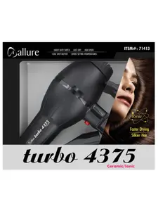 Allure Tourmaline Ceramic IONIC Turbo 4375 1875W Dryer