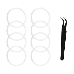 8 Pcs Replacement Gasket for Hydro Flask Wide Mouth Flip Lid Cap, for Hydro Gaskets Seals, Silicone Gasket O Ring for Water Bottle Lid, Rubber Seal Stoppers for Hydroflask Gasket Seal Rings+Tweezer