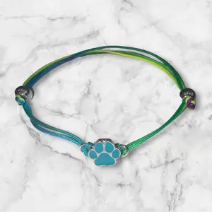 Teal Dog paw Pop Charm