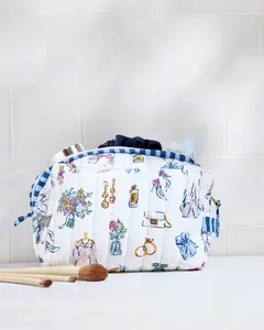 Big Day Bliss - Quilted Pouch - Coastal Cloud