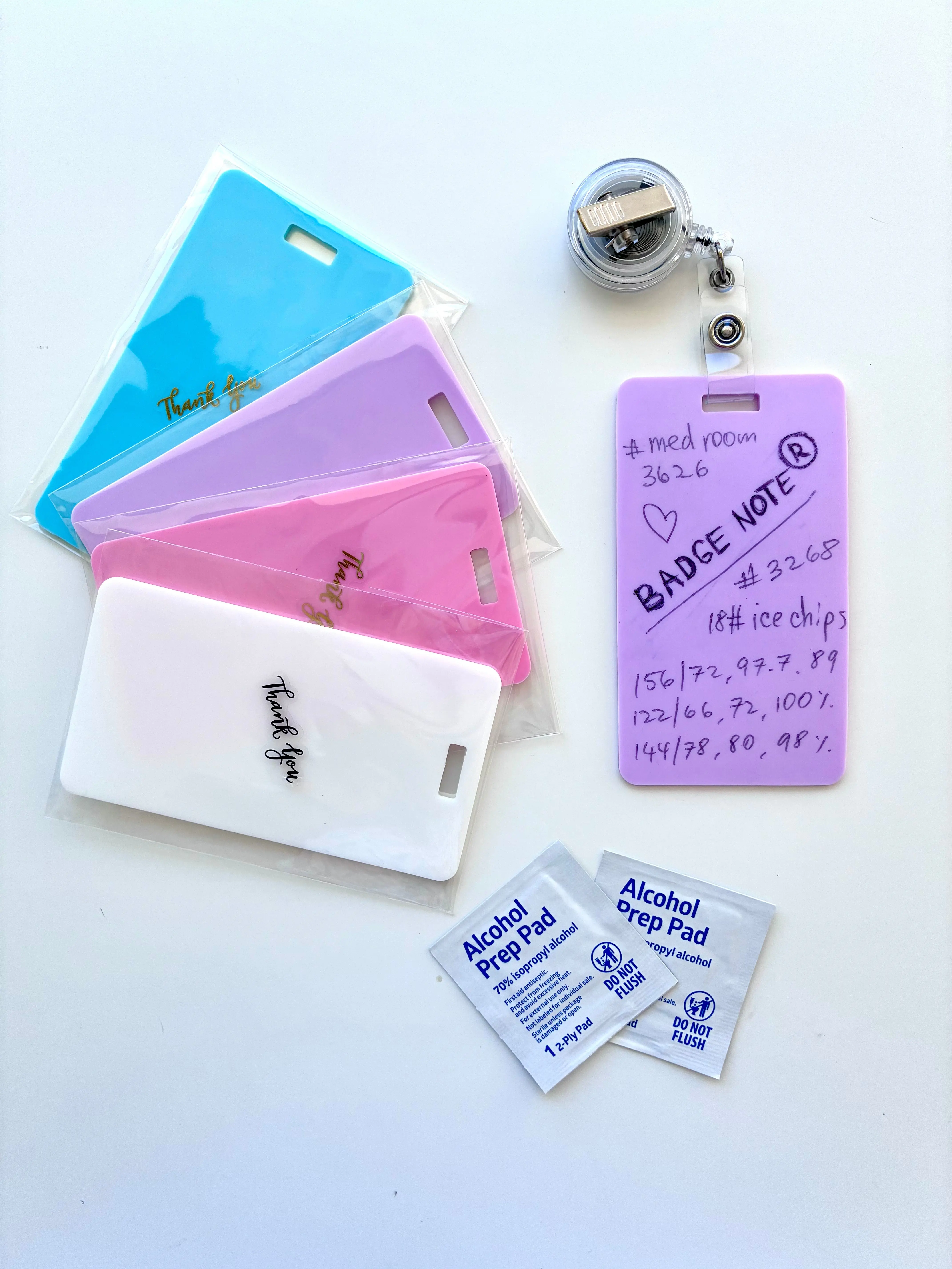 Vertical Erasable Badge Note