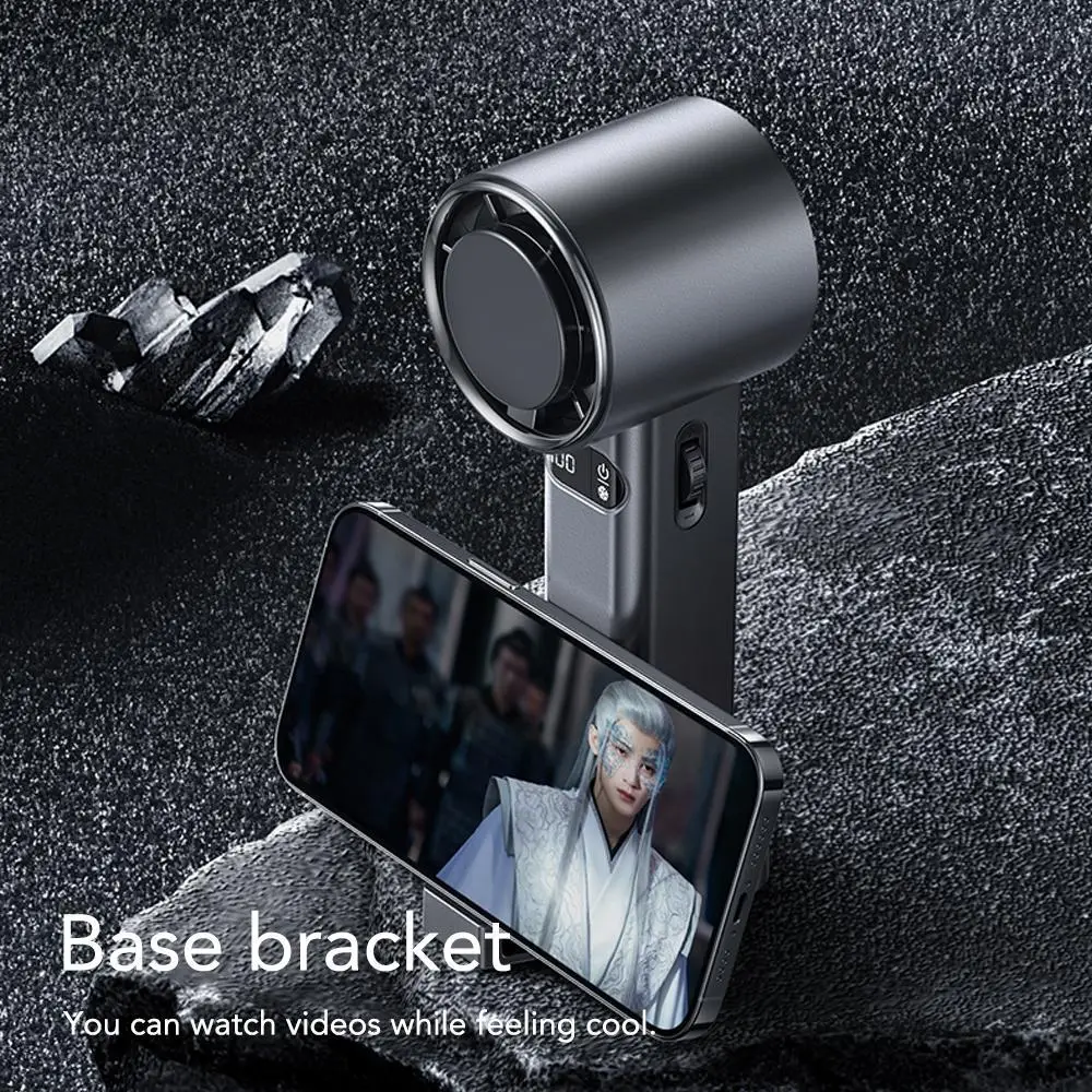 Portable Mini Fan with Digital Display High Speed Adjustable Turbo Pocket Fan 4800mAh Battery Operated for Travel Outdoor Gifts Office