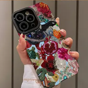 Fashionable Aesthetic Floral Pattern Phone Case, Shockproof Phone Protective Cover, Phone Accessory Compatible with iPhone 16 15 14 13 12 11 Plus Pro Max Smartphone, Cellphone Casing, Flower, Shockproof Protector, Protection