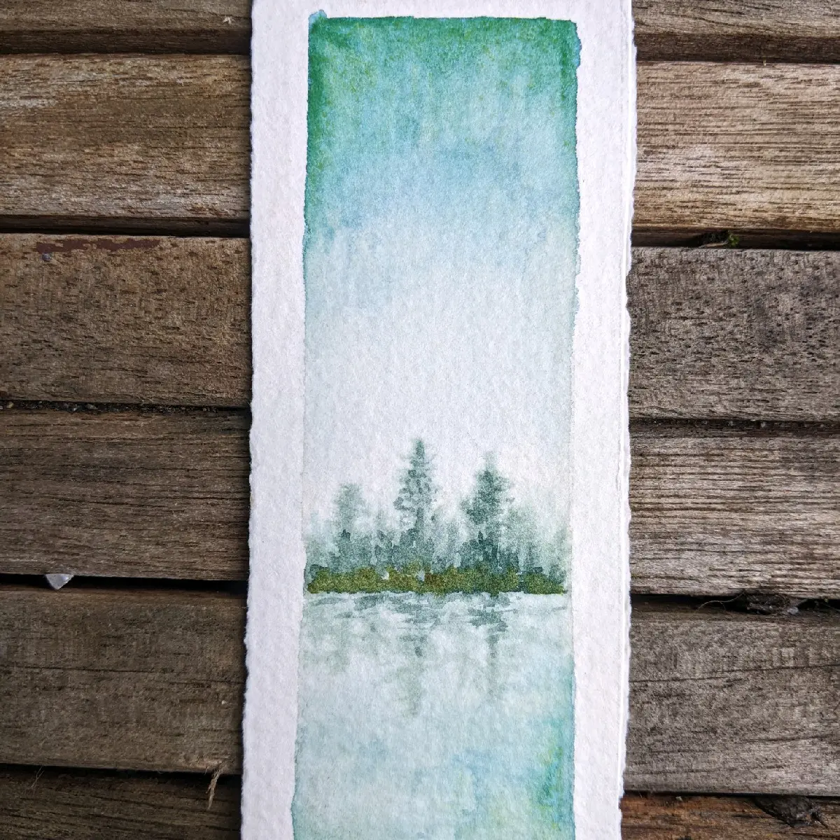 Landscape Watercolor bookmark