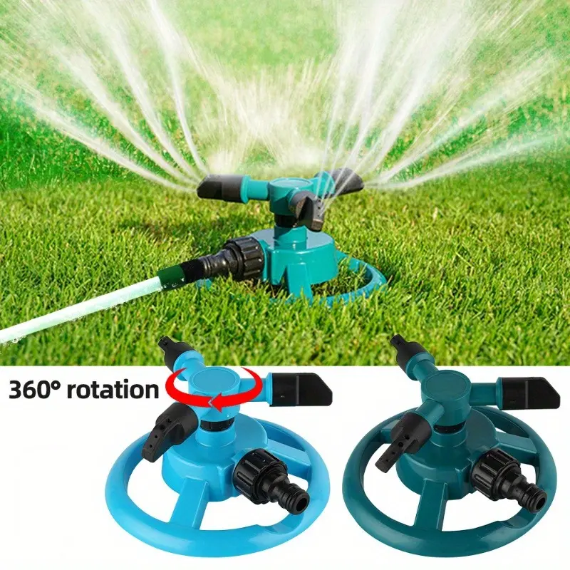 360 Degree Automatic Rotating Garden Lawn Water Sprinklers System Garden Watering Sprinkler Quick Coupling Lawn Rotating Nozzle Garden Irrigation Supplies Garden Hose Nozzle Watering For Garden