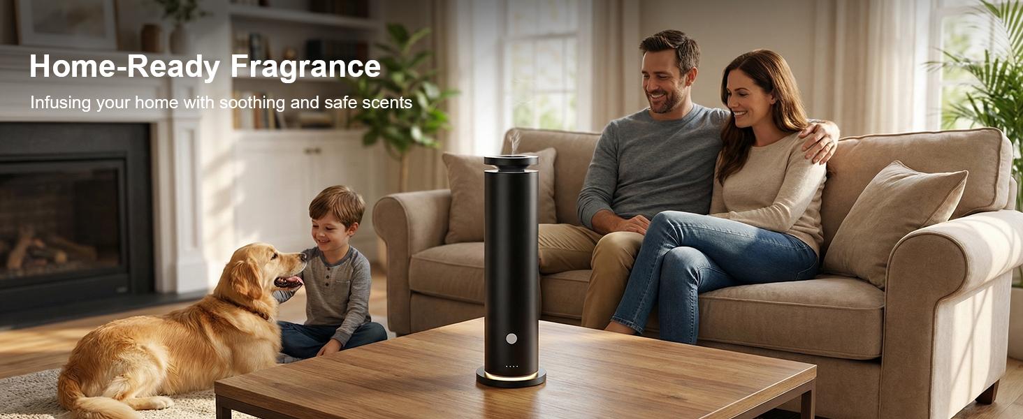 Fussion- Scent Diffuser- Kit| anhydrous essential oil diffuser | Cold-Air Diffusion | home aromatherapy diffuser | remote control with timer | quiet aromatherapy diffuser + Includes Top 5 Luxury Hotel-Inspired Fragrance Oils (20ml)