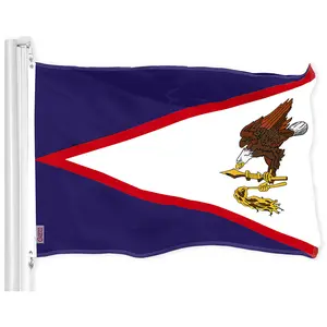 G128 American Samoa Flag | 3x5 Ft | LiteWeave Pro Series Printed 300D Polyester | Indoor/Outdoor, Vibrant Colors, Brass Grommets, Thicker and More Durable Than 100D 75D Polyester