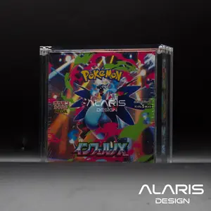 Pokemon Acrylic Case for Japanese Booster Box with UV Protection & Extra Large Magnets Sleek Modern Display for Collectors (JBB)