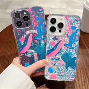 Underwater Whale Shark Pattern Transparent Magnetic Phone Case Supports Magsafe It Is A Stylish Phone Case with Anti Fall Design Suitable for IPhone 16 15 14 13 12 11 X/XS XSMAX PRO PROMAX PLUS