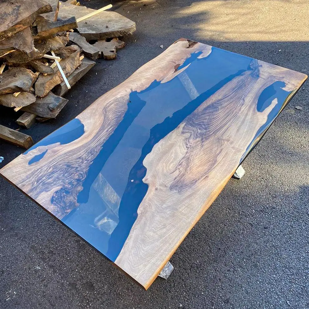[OST108] Olive Wood Epoxy Table custom epoxy river slab table, Executive Desk, Custom Large Epoxy River Table, Solid Wood Slabs Table, Large Computer Office Desk Workstation, Business Furniture for Home Office