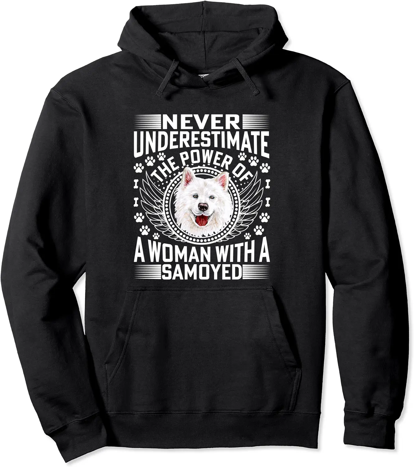 Never Underestimate the Power of A Woman With A Samoyed Dog Pullover Hoodie - Parankushbh Shop 47B0BSP1W2C3