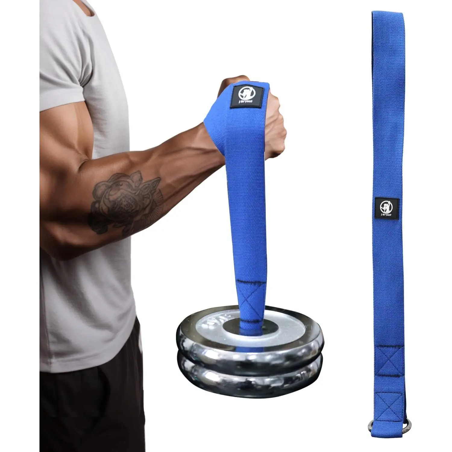 Arm Wrestling  Strap Belt Hand Grip- Ideal for Wrist Forearm and Biceps Workouts Multifunctional  Gym Fitness Equipment Compatible with 1 inch and 2 inches Barbell Plates
