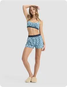 Cozy Earth First Layer Pajama Soft Bra & Boxer Short Set | Ultra-Soft Bamboo Viscose & Supima Cotton Lounge Set