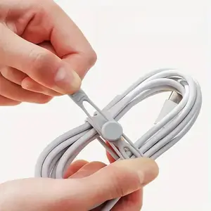 10pcs Reusable Silicone Cable Tie, Multipurpose Cable Organizer For Cords, Wires And Cables, Desk Organizer For Home And Office, Multifunctional Cable Tie