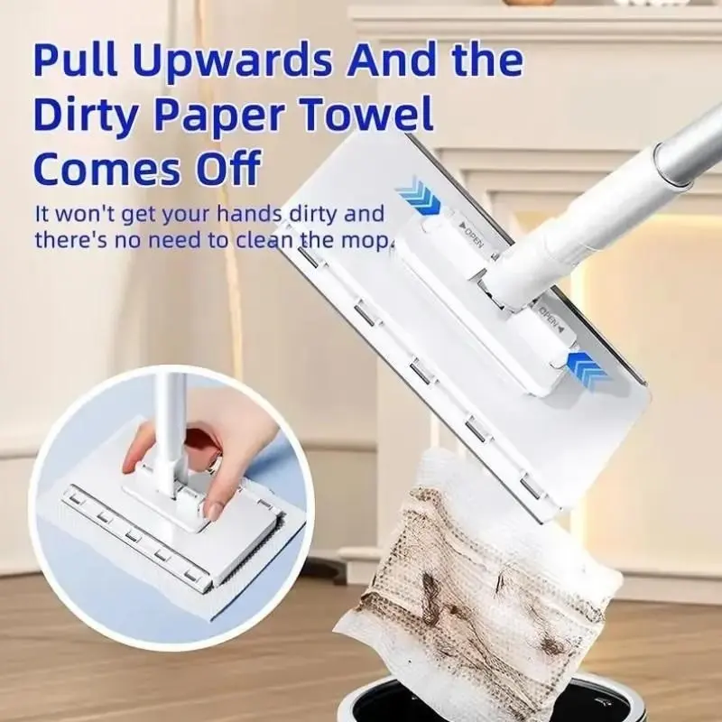 No-Touch Disposable Dirty Mop for Kitchen and Bathroom, Mini Sweeper Mop, Easy Cleanup Solution, Ideal for Home Use