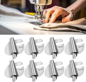 Universal Sewing Rolled Hemmer Foot - Precision Edge Stitcher-Rolled Hemmer Foot - Rolled Hem Hammer Foot for Sewing Machine (3/4/5/6/7/8/9/10MM8Pcs)