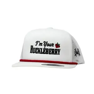 I'm Your Huckleberry Embroidered Trucker Hat Snapback Adjustable (Up To Size 8 Head)