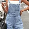 Women's Sleeveless Fitted Denim Overalls Pants, Casual Fashion Design, Perfect for Spring & Summer, Ideal for Daily Wear & Party Looks, Denim Jumpsuit, Overall Jumpsuits, Womenswear, Hippie Summer Jumpsuit, Denim Fabric Overall