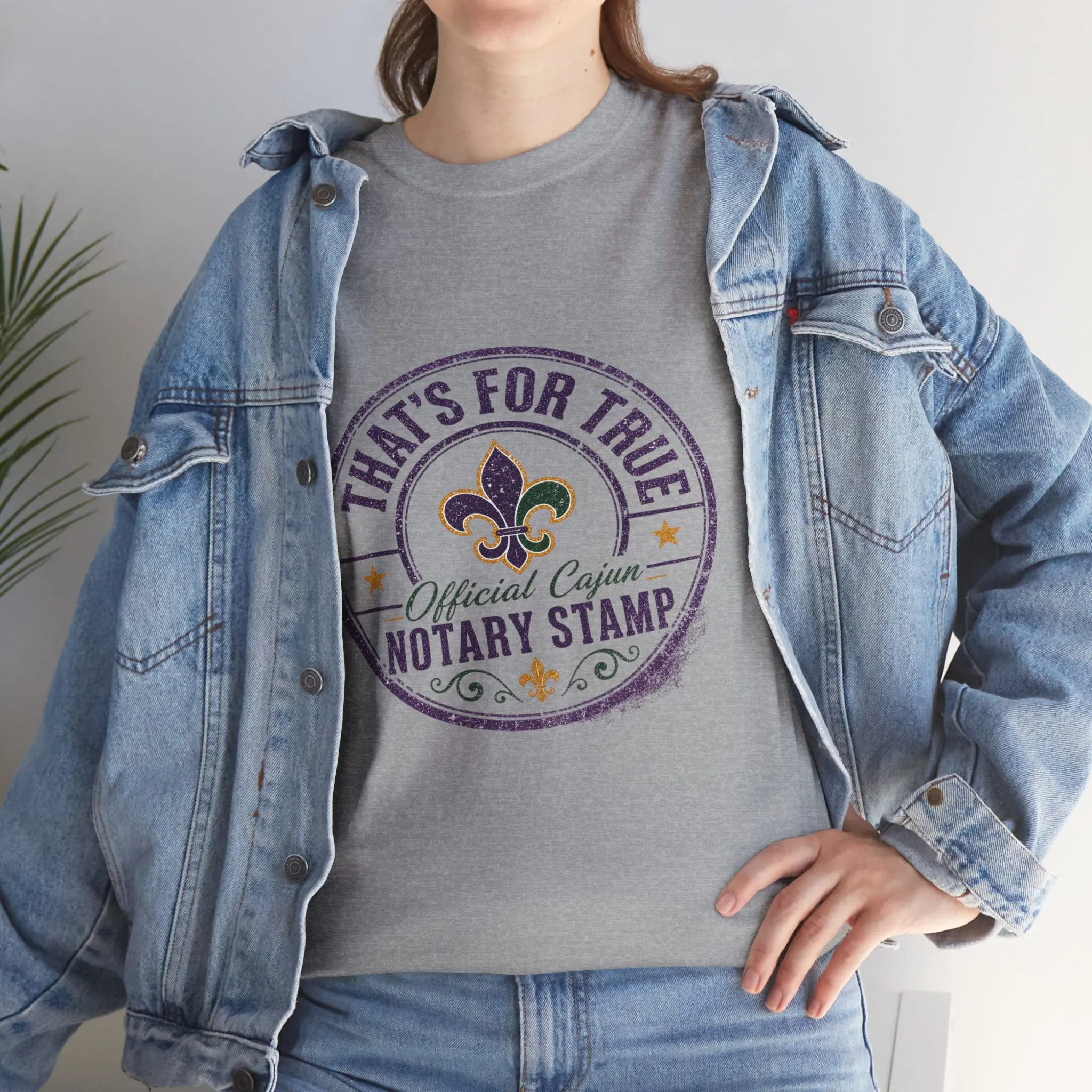 Men's Short-Sleeve Graphic T-Shirt - Notary Stamp Design, Fleur-De-Lis Notary Seal
