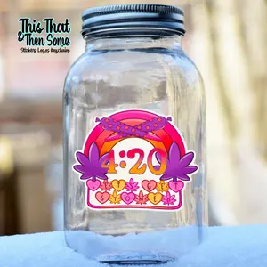 Holo Girly 420 Stoner Sticker, Cute Stoner Decal, Gifts for Stoners