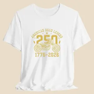Women's American Road Legend 250 Short-Sleeve Casual Round Neck Soft Fabric T-Shirt, Bella+Canvas 3001
