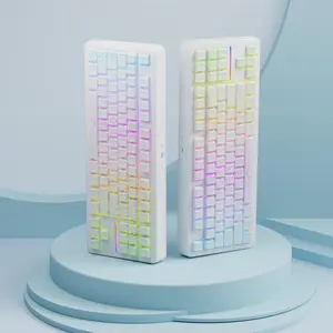 EWEADN EWADN X87 Wireless Gaming Keyboard, Rechargeable 10,000mAh Battery Keyboard with KAILH & HUANO Switches, Side-printed Keyboard for Gaming & Esports