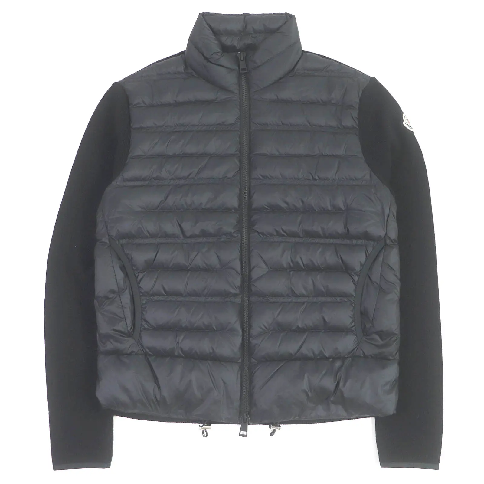 Pre-owned MONCLER Wool Small Leather Goods Down Cardigan