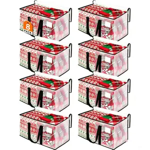 Set of 8 Heavy-Duty Moving Storage Bags: Waterproof, moisture-resistant, and durable storage bags ideal for home use, camping, travel, dorms, and moving; perfect for storing sweaters, linens, and bedding; a reusable alternative to moving boxes