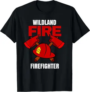 Cotton Graphic Tees Streetwear Wildland Fire Firefighter Fire Truck Wildland T Shirt T-Shirt