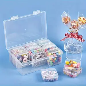 30 Pcs Clear Plastic Mini Organizer Boxes with Hinged Lids, Portable Small Bead Storage Containers, Multipurpose DIY Holder for Jewelry Making, Craft Supplies, Nail Art, Hand Tools, Halloween Party Decor and Small Daily Sundries Home Organization tiktoksh