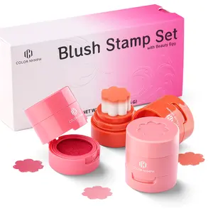 Color Nymph Liquid Blush Trio - Blushes Makeup Gift SetCheeky Stamp Blush Set with Flower Shaped Sponge for Teens Girls Women, Natural & Sheer Glow, Hydrating & Long-lasting, Vegan & Cruelty-free