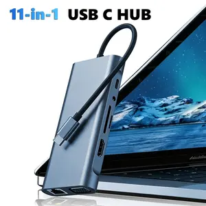 11-in-1 USB C Hub with Ethernet,USB C to 4K HDMI Multiport Adapter,5Gbps Ethernet,78W Power Delivery,USB Ports for MacBook Air,iPad Pro,XPS,and More