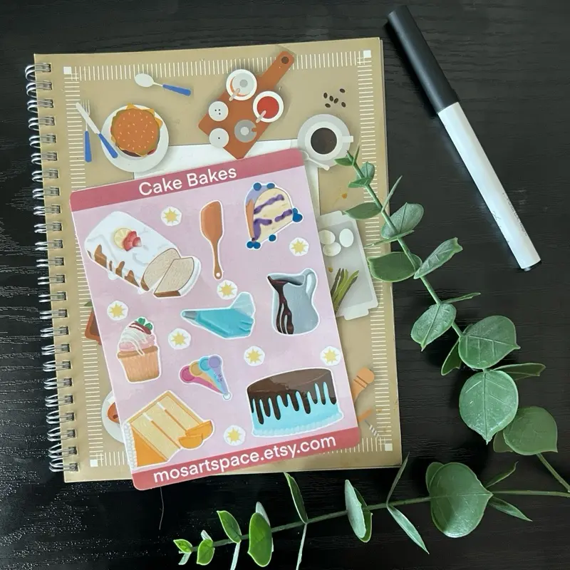 Baking Sticker Sheet | Perfect for planners, Journals and More! vinyl sticker