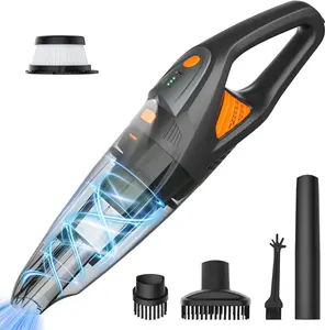Handheld Vacuum Cordless - 25000PA  Suction Hand Held  Vacuum Cleaner Portable with Multi-Nozzles - Lightweight Dust Busters Rechargeable for   Office Pets 2 Levels