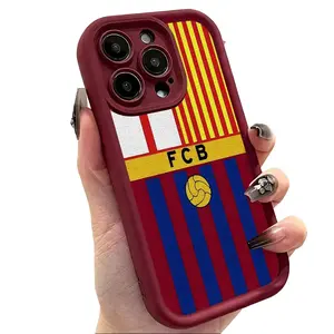 Cool Barcelona Football Club Logo Design Case for iPhone 17 16 15 14 Pro Max 13 12 11 XR XS Plus Air Slim Shockproof Anti Drop Durable TPU Cover