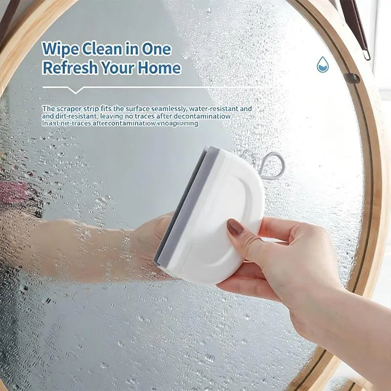 2-Pack Plastic Handheld Mini Squeegee Set - Smooth Blade, Lightweight, Hangable Household Squeegee Tool for Shower, Glass Window, Kitchen, Bathtub Cleaning Accessories, Bathroom Squeegee For Shower