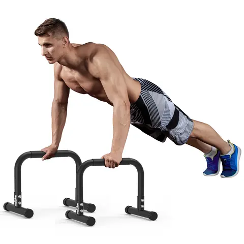 RELIFE 1.8mm Heavy-Duty Sturdy Metal Parallel Dip Bars, Extended Base, 660lbs Max Capacity, Stackable Storage Design, Unisex Home Workout Equipment for Calisthenics Tools & Home Gym Resistance Training