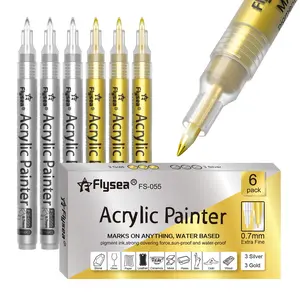 6/12/28 Colors Acrylic Markers, Quick Drying, Fade Resistant, Perfect for Painting, Illustrations, Handcrafted Art, DIY Projects