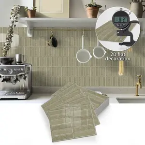 10 pieces self-adhesive peel and stick realistic tiles splashback, rectangular bathroom wall tiles, waterproof, oil-proof, suitable for kitchen, bathroom, wall tiles, 23 cm x 17 cm, Waterproof Wall Sticker